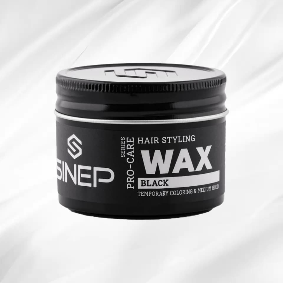 SINEP Hair Wax Black 100 ml | Svart vattenbaserat hårvax